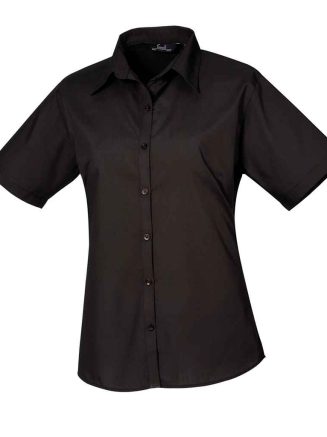 Premier Ladies Short Sleeve Poplin Blouse