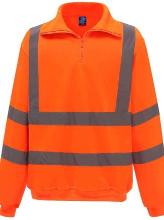 Yoko Hi-Vis Zip Neck Sweatshirt