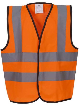Yoko Kids Hi-Vis Two Band and Braces Waistcoat